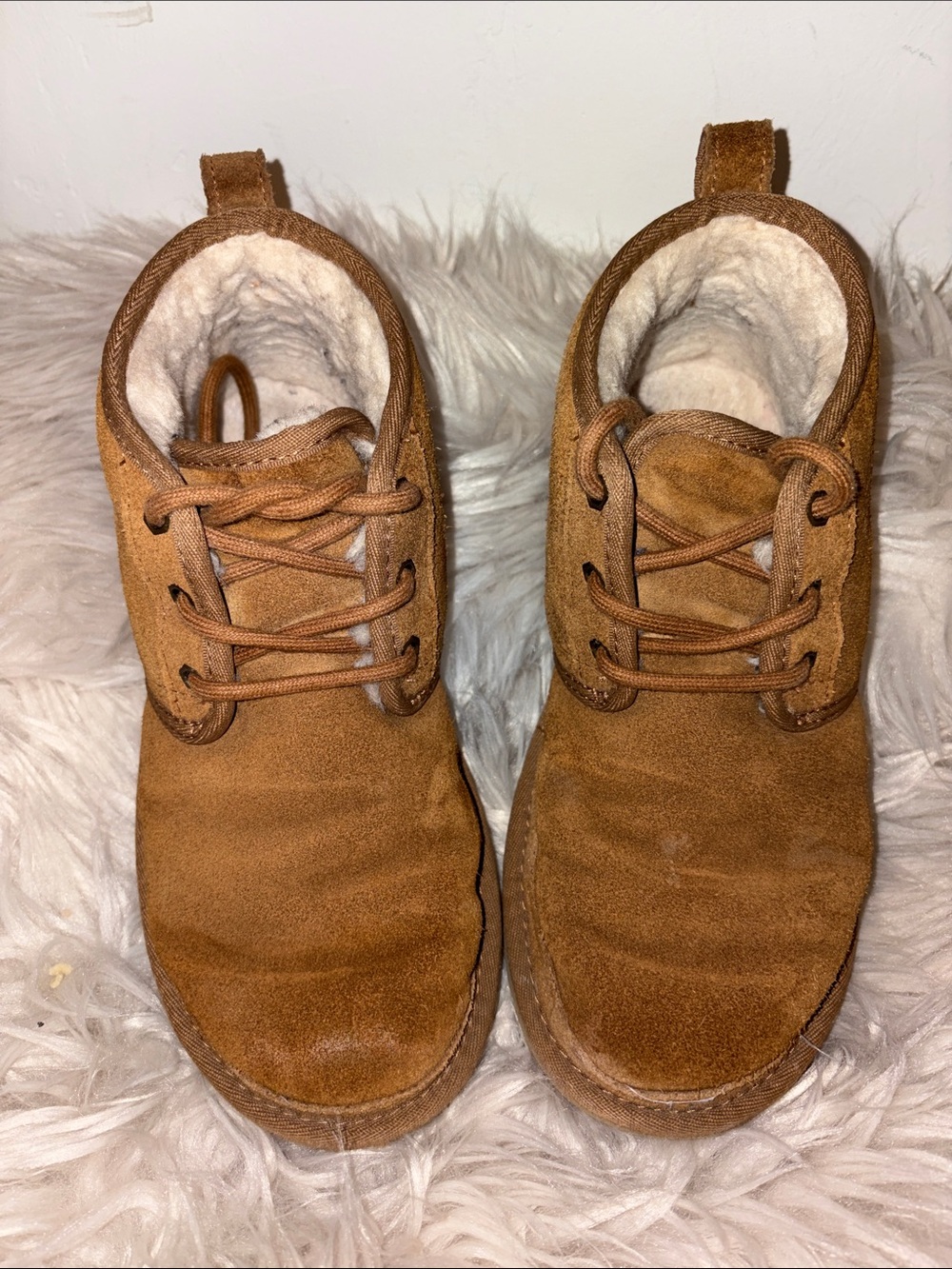 UGG Chestnut Suede Lace-Up Boots